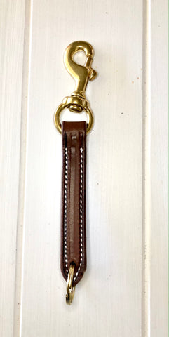 Classic Stitched Leather Key Ring
